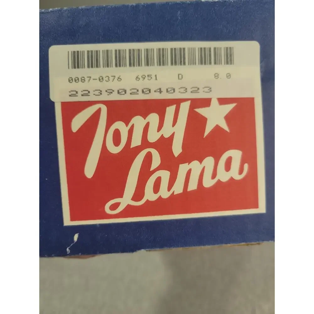 Vintage Tony Lama 6951 Men Brown Western Cowboy Boots J Toe Leather USA W Box